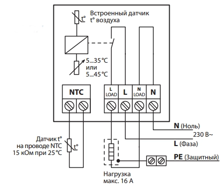 Регулятор теплого пола berker схема подключения